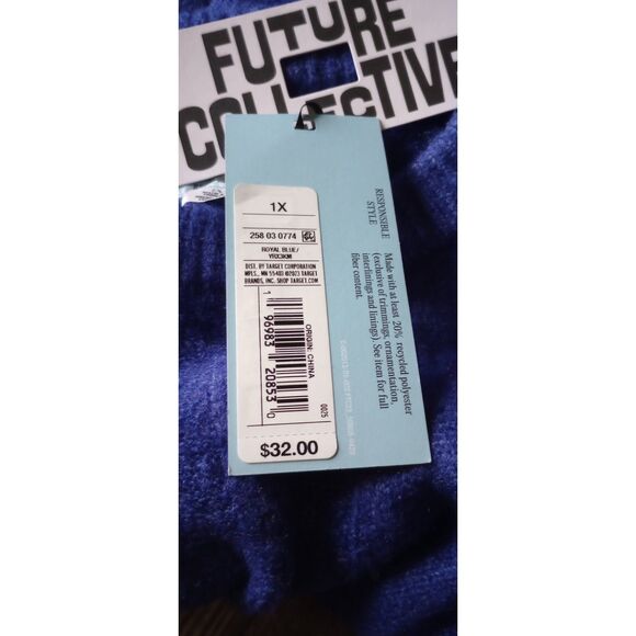 Future Collective Women's Size 1X Reese Blutstein Purple Sweater-NWT - Picture 8 of 8